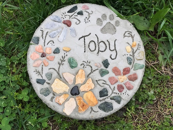 pet memorial stepping stones personalized