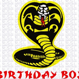 Cobra Kai Verjaardag Shirt Design (Gelaagde SVG)