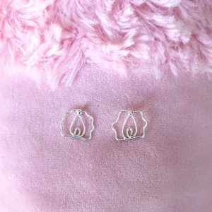 In-Bloom Feminist Earrings Recycled Sterling Silver