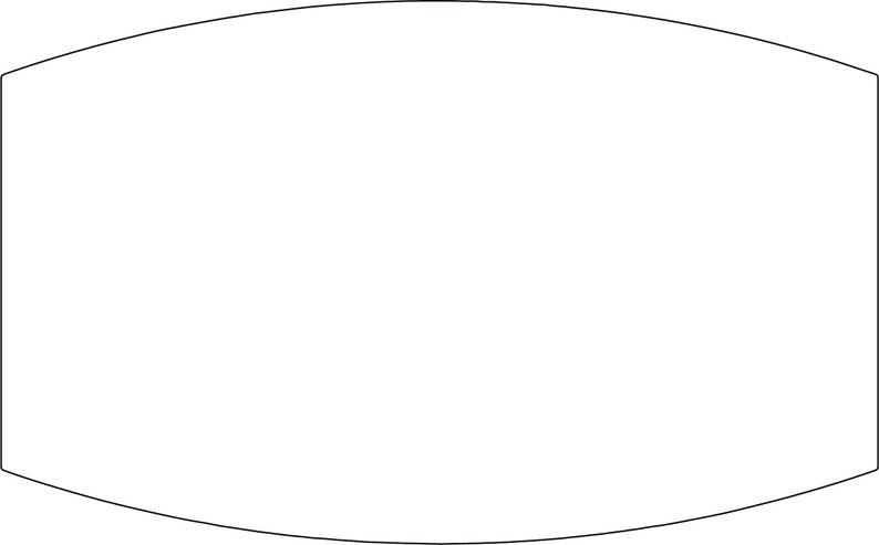 Face Mask Blank Template for Sublimation Design Outline Etsy