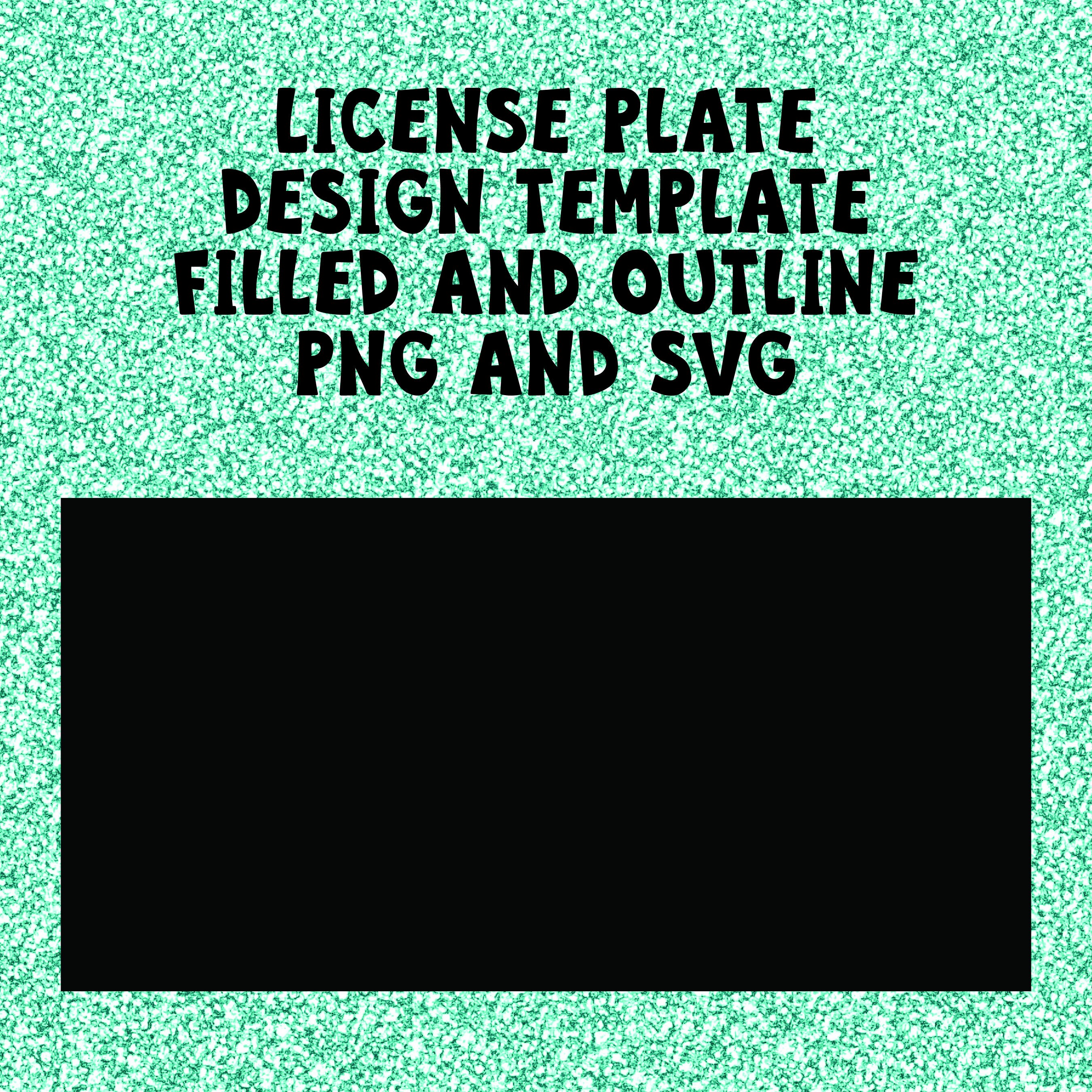 License Plate Blank Template for Sublimation Design Outline Guideline ...
