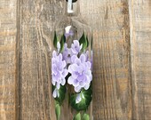 Hand painted Purple Hydrangea Olive Oil, Dish Soap Bottle Dispenser for your kitchen