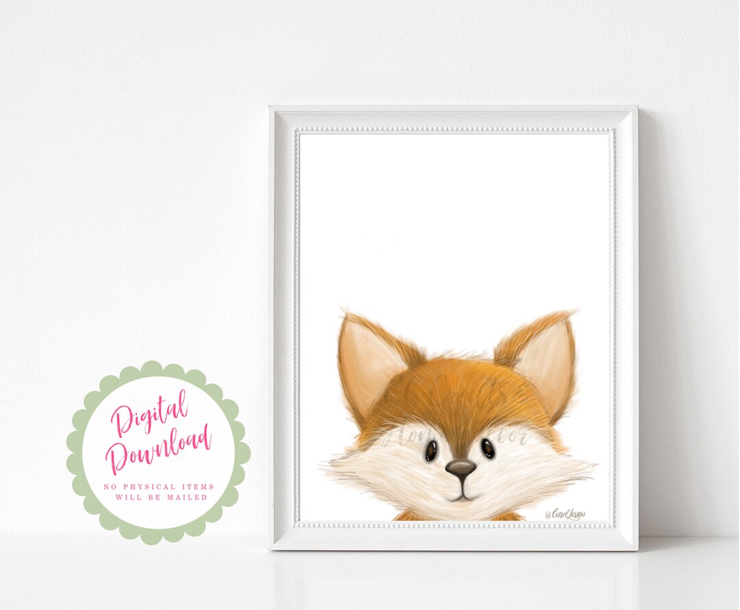 INSTANT PRINTABLE DOWNLOAD Cute Fox Woodland Animal Theme - Etsy