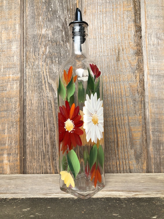 Gerber Daisy Olive Oil Dish Soap Dispenser Bottle for Kitchen Etsy