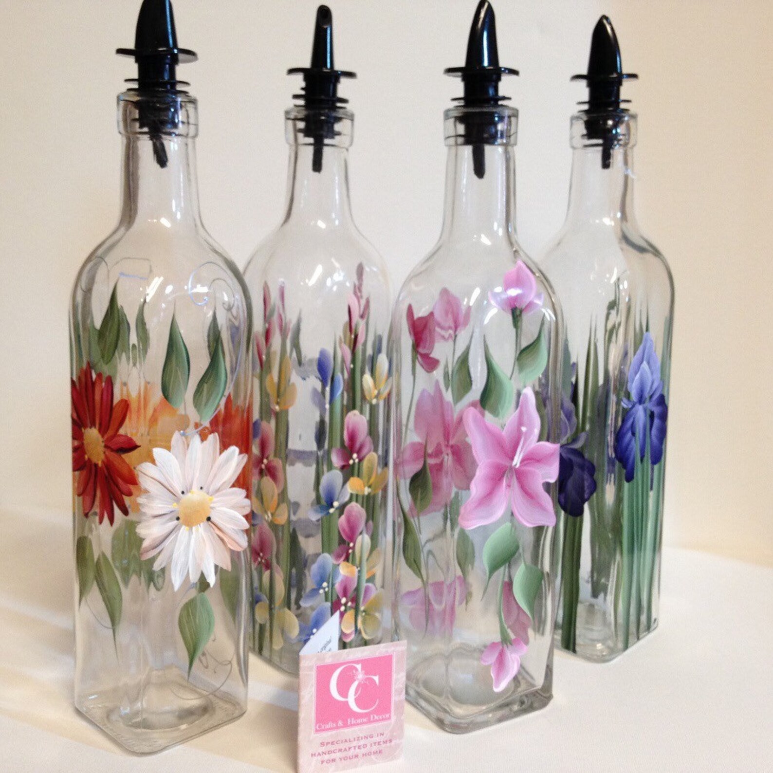 Hand Painted Gerber Daisy Olive Oil Dish Soap Dispenser Etsy