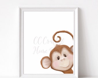 Monkey Nursery Art Print