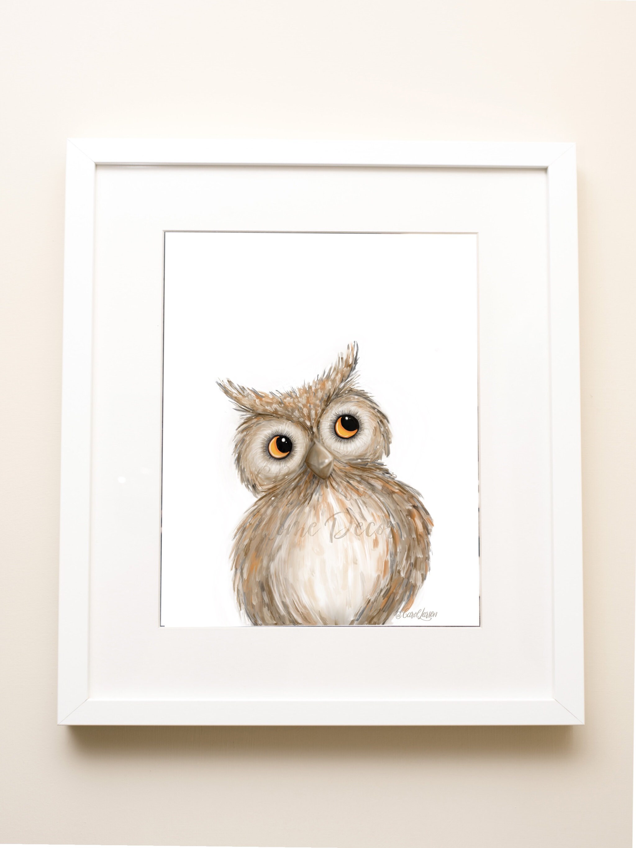 Woodland Theme Nursery Art Owl Art Print | Etsy