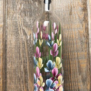 Hand painted Wildflower Olive Oil, Dish Soap Bottle Dispenser for your kitchen image 4