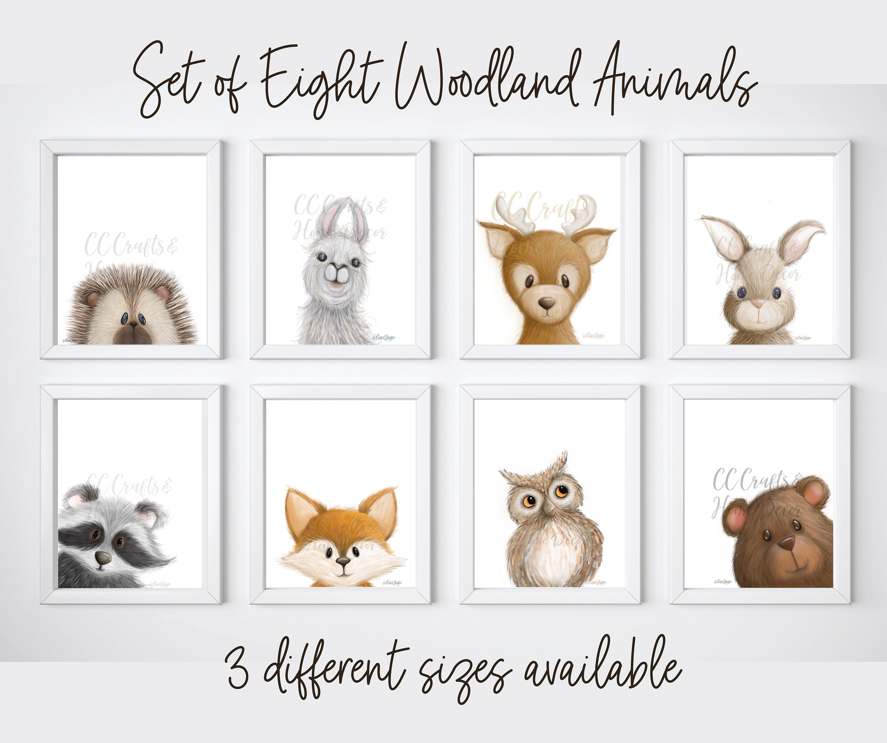 Woodland nursery art Read All the Books 11x11 book art 8x8 Gicl\u00e9e print