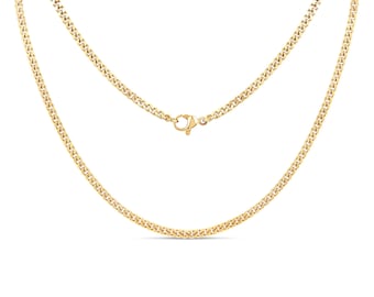 Acciaio Collane Uomo Collana Catena Curb Link + Ciondolo