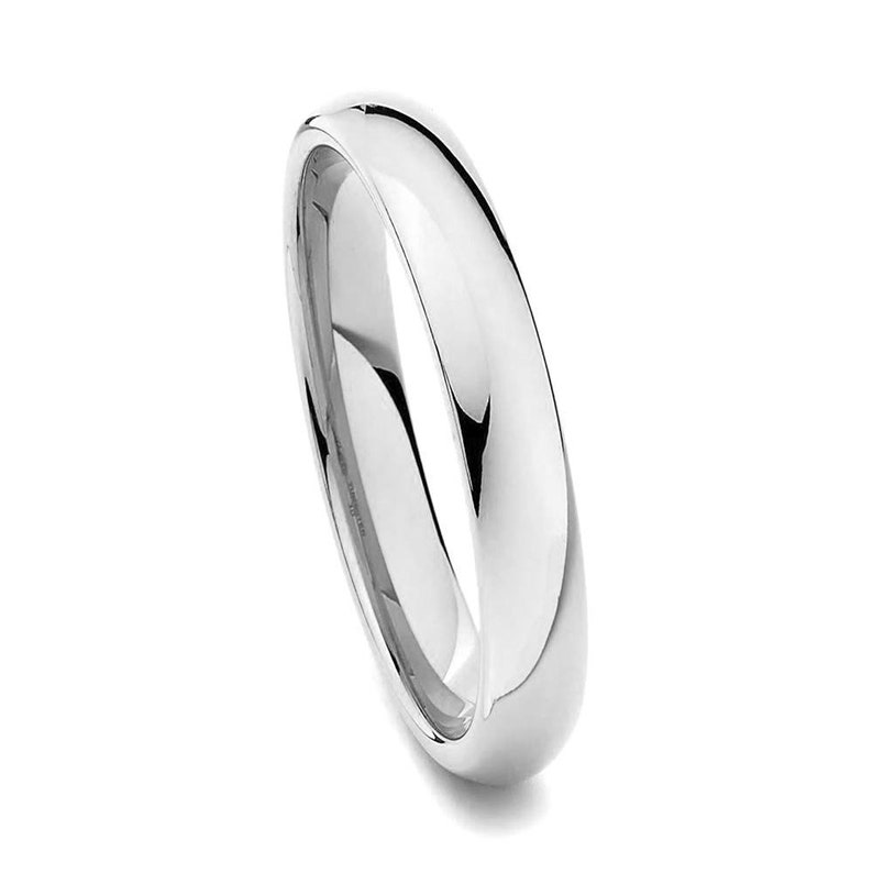 Stainless Steel Wedding Ring Thin Silver Wedding Band Etsy