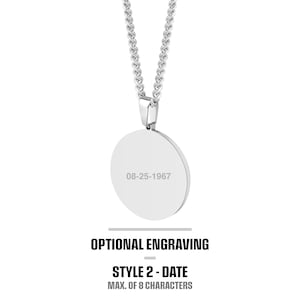 St Michael Silver Pendant & Necklace Chain Set, Round Medal Saint Michael Archangel Pendant w/ Stainless Steel Chain Necklace, 3 Sizes bild 9
