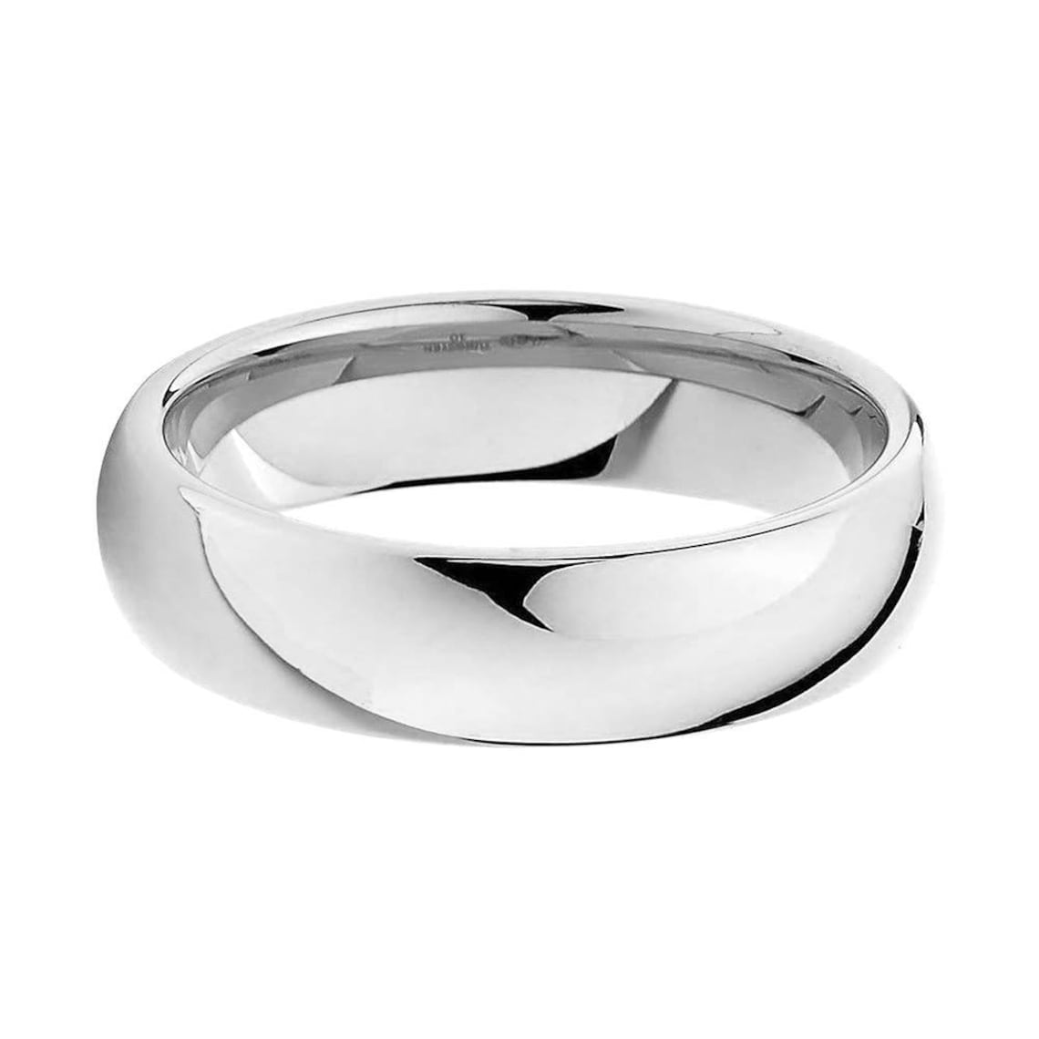 Stainless Steel Wedding Ring Silver Wedding Band Men's Etsy