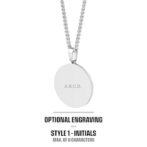 St Michael Silver Pendant & Necklace Chain Set, Round Medal Saint Michael Archangel Pendant w/ Stainless Steel Chain Necklace, 3 Sizes bild 8