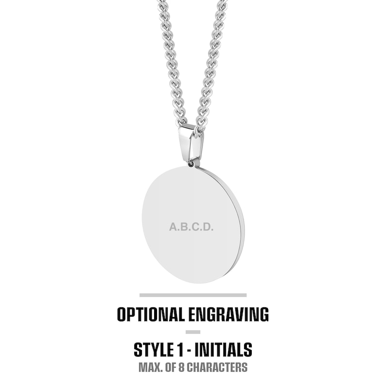 St Michael Silver Pendant & Necklace Chain Set, Round Medal Saint Michael Archangel Pendant w/ Stainless Steel Chain Necklace, 3 Sizes bild 8