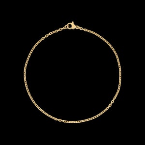 May include: A gold chain bracelet with a lobster clasp.