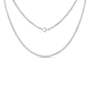 St Michael Silver Pendant & Necklace Chain Set, Round Medal Saint Michael Archangel Pendant w/ Stainless Steel Chain Necklace, 3 Sizes bild 3