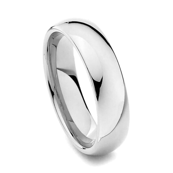 Stainless Steel Wedding Ring Silver Wedding Band Men's - Etsy