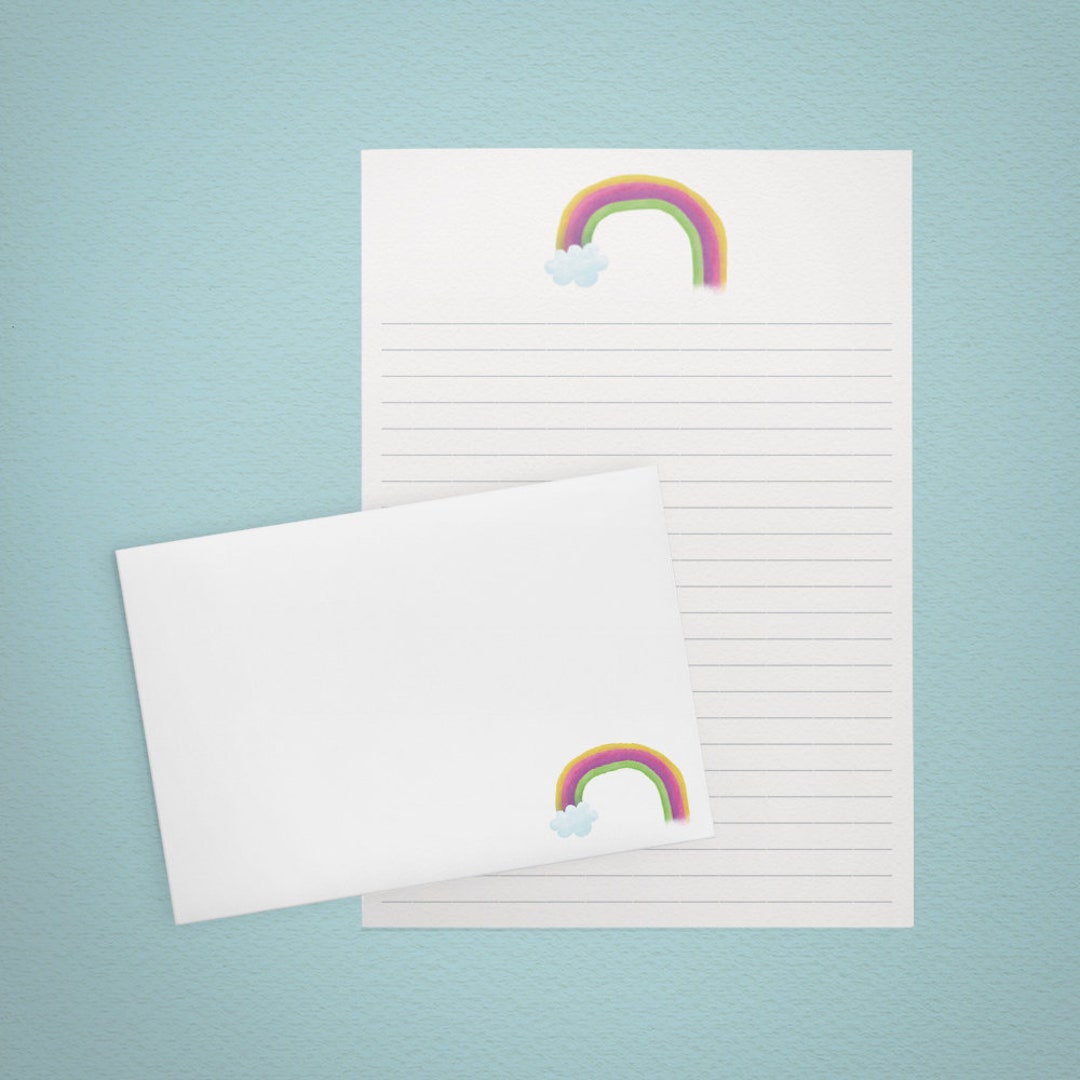 Little Rainbow Letter Writing Set Etsy