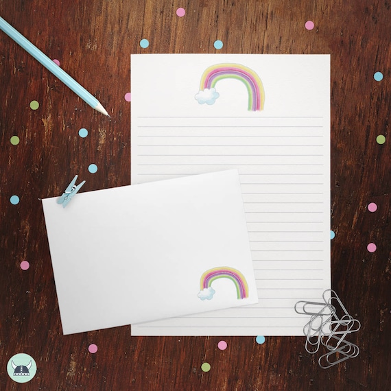 Little Rainbow Letter Writing Set Etsy