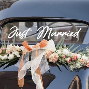Just Married Decal, Just Married Stickers, Wedding Signs, Vinyl Lettering, Just Married Car Window Decal, Custom Wedding Signs, Car Stickers