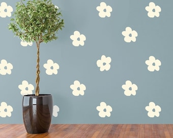 Flower Wall Decal Sets, Removable Decals, Daisy Decal Flower Stickers Removable Stickers, Nursery Flower Decal, Flower Wall Art, Party Decor