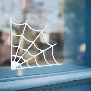 Spider Web Decal Set of 2, Spider Web Stickers, Spider Web Car Sticker, Spider Web Wall Decal, Halloween decor Goth Decals, Corner Spiderweb