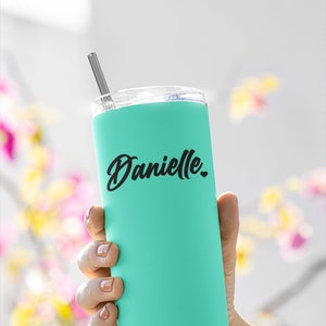 Custom Tumbler Name Decal 2&quot; to 24&quot; Name Stickers for Water bottle, Tumbler Sticker, Holographic Decal, Personalized Decal, Laptop Sticker,