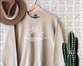 Sunshine Crewneck Sweatshirt Vintage sweatshirt cute womens oversized sweatshirt graphic Surf beach you are my sunshine