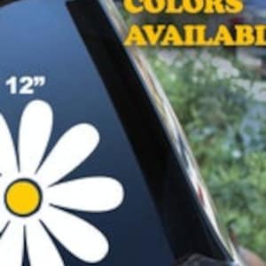 Grandi adesivi a forma di margherita da 12" a 2" Adesivi per auto Adesivi floreali Decorazioni per feste Adesivi floreali Adesivi per auto Adesivi a forma di margherita Adesivi hippie Grandi fiori