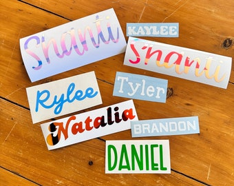 Custom Name Decals 2" to 24" Custom Decals, Laptop Sticker, Pantry Label, Holographic Decals, Name Stickers, Personalized Decal, Car Sticker