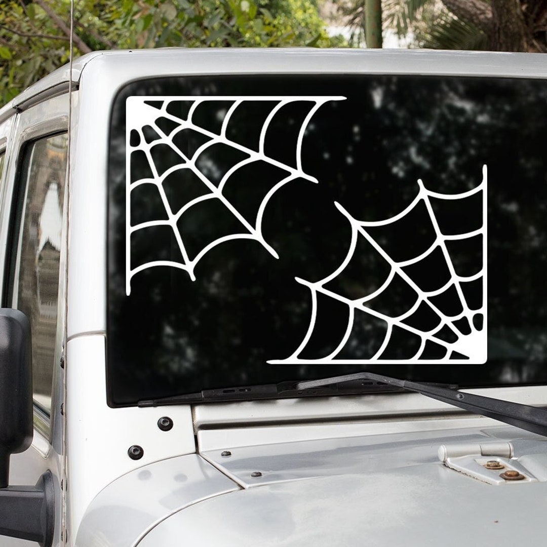 Spider Web Decal Set of 2, Spider Web Stickers, Spider Web Car Sticker ...