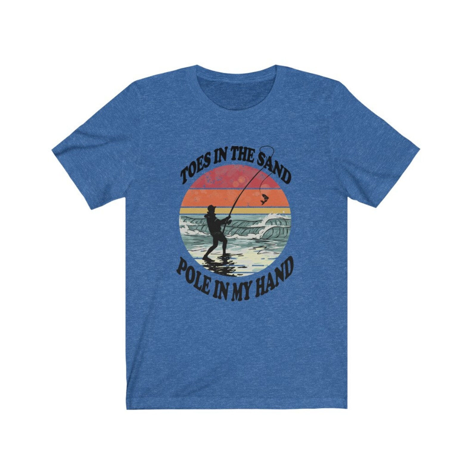 Mens vintage Surf Fishing T Shirt Fisherman Shirt for men Etsy