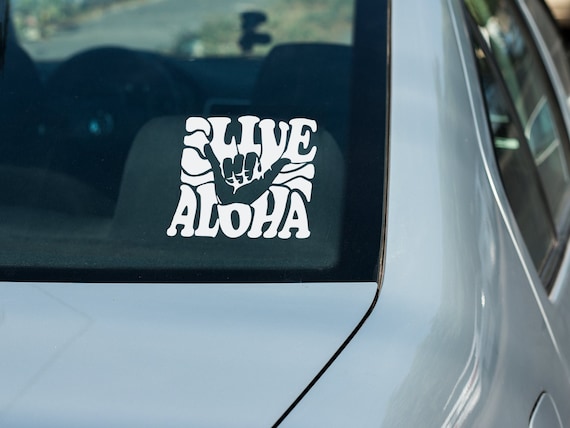 Live Aloha Decals Hawaii Stickers Hawaii Car Decals Shaka Stickers Hawaii Decal Live Aloha Sticker Car Stickers Hawaiian decal Shaka Decal