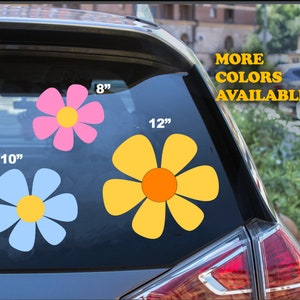 Large Flower Decals 12&quot; to 2&quot; Car Decal, Hippie Flower Stickers Daisy Flower Sticker, Party Decorations, Cute Sticker Car Decals for Women