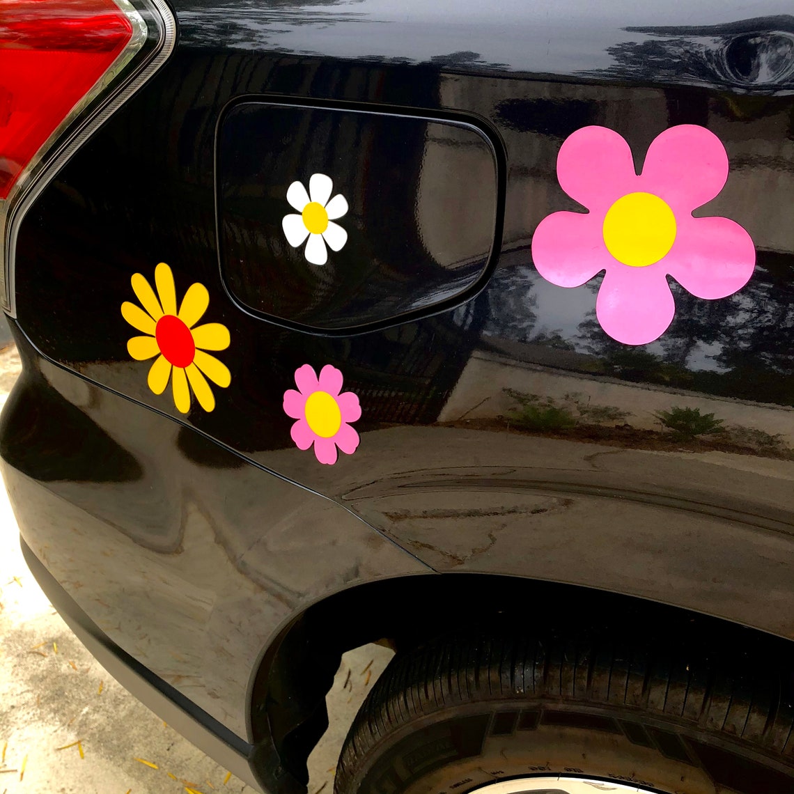 Flower Set of 7 Hippie Flower Car Car stickers Etsy