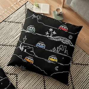 Almohada para autocaravana, regalo para autocaravana, accesorio para furgoneta, cojín decorativo, almohada de viajero, decoración para autocaravana, regalo de coche clásico