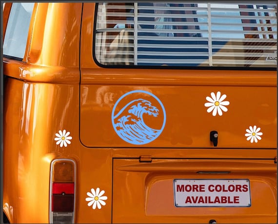 Ocean Wave Sticker Car Decals Surf Stickers Retro Bumper - Etsy