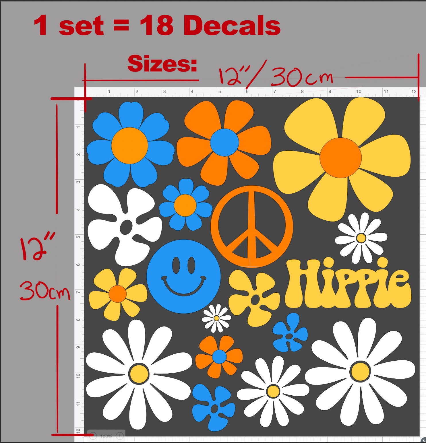 AWEELON 1200 PCS Boho Daisy Stickers Hippie Groovy Stickers Retro Flowers  Self-Adhesive Decals Daisy Flowers Stickers 60s 70s Party Favors for Kids
