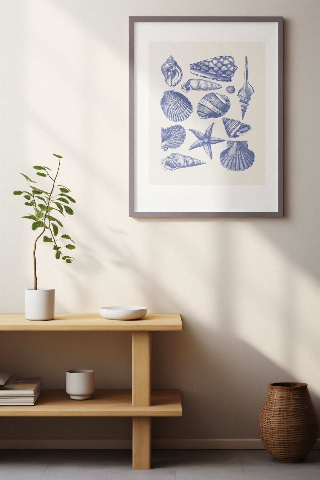 Seashell Art Print, Beachy Wall Art, Seashell Print, Beach Decor, Ocean ...