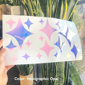 Juego de 19 calcomanías brillantes: calcomanías holográficas, calcomanías para autos, calcomanías brillantes para autos, calcomanías brillantes, hoja de calcomanías, calcomanías holográficas para autos imagen 3