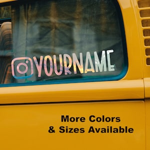 Custom Instagram Decals 2&quot; to 24&quot; Custom Car Sticker, Personalized Business Decal, Custom Decal, Custom Vinyl Lettering, Holographic Sticker