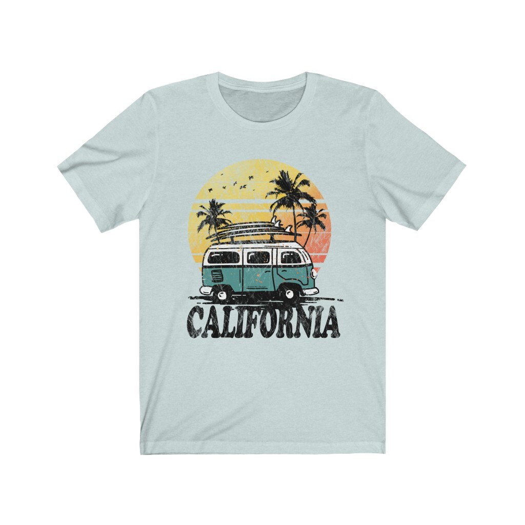 Vintage California shirt campervan gifts Surf shirt Travel | Etsy