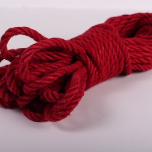 Scarlet Hemp Bondage Rope for Shibari / Kinbaku