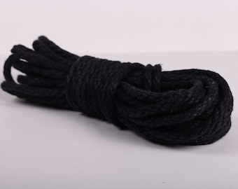 Black Hemp Bondage Rope for Shibari / Kinbaku