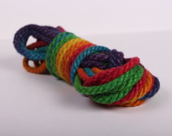 Rainbow Hemp Bondage Rope for Shibari / Kinbaku