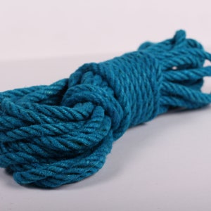 Turquoise Hemp Bondage Rope for Shibari / Kinbaku