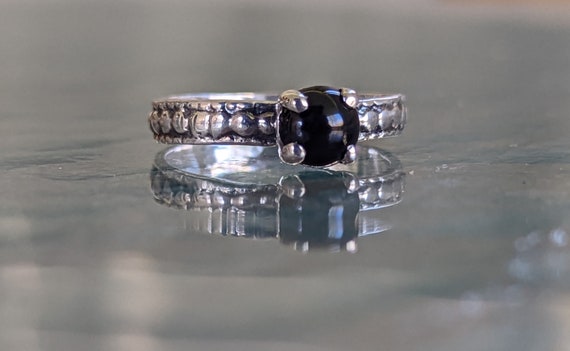 Black Onyx and Silver Ring