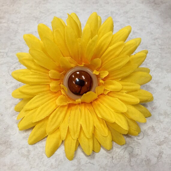 Sunflower Flower Hair Clip Fun Hat Decoration Lapel Clip | Etsy