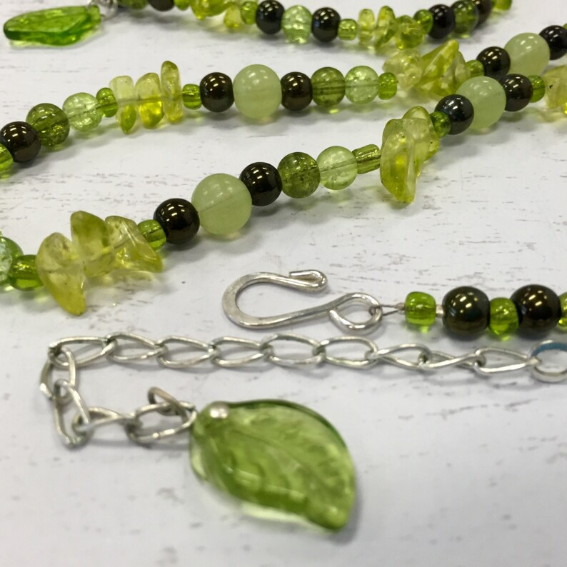 Green Leaves jewelry set beaded jewelry fashion accessories